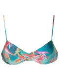 Lygia & Nanny Cassis printed bikini top - Blue