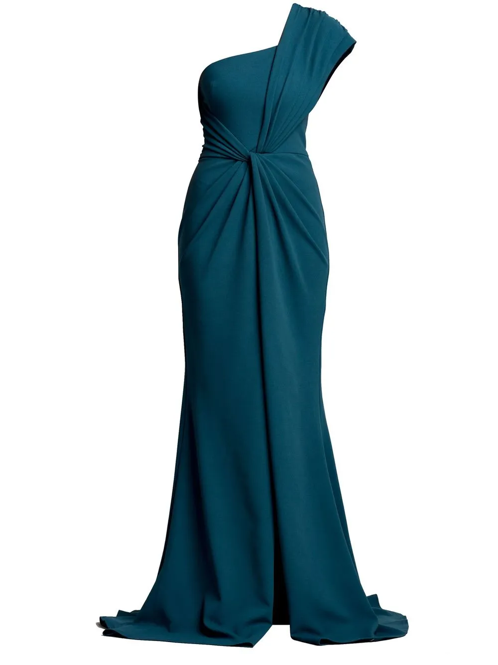 

Tadashi Shoji one-shoulder wrap gown - Blue