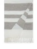 Brunello Cucinelli striped linen towel - White