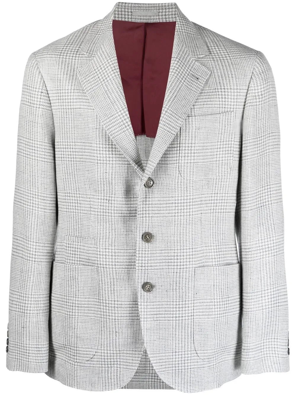 

Brunello Cucinelli blazer con motivo de cuadros - Gris