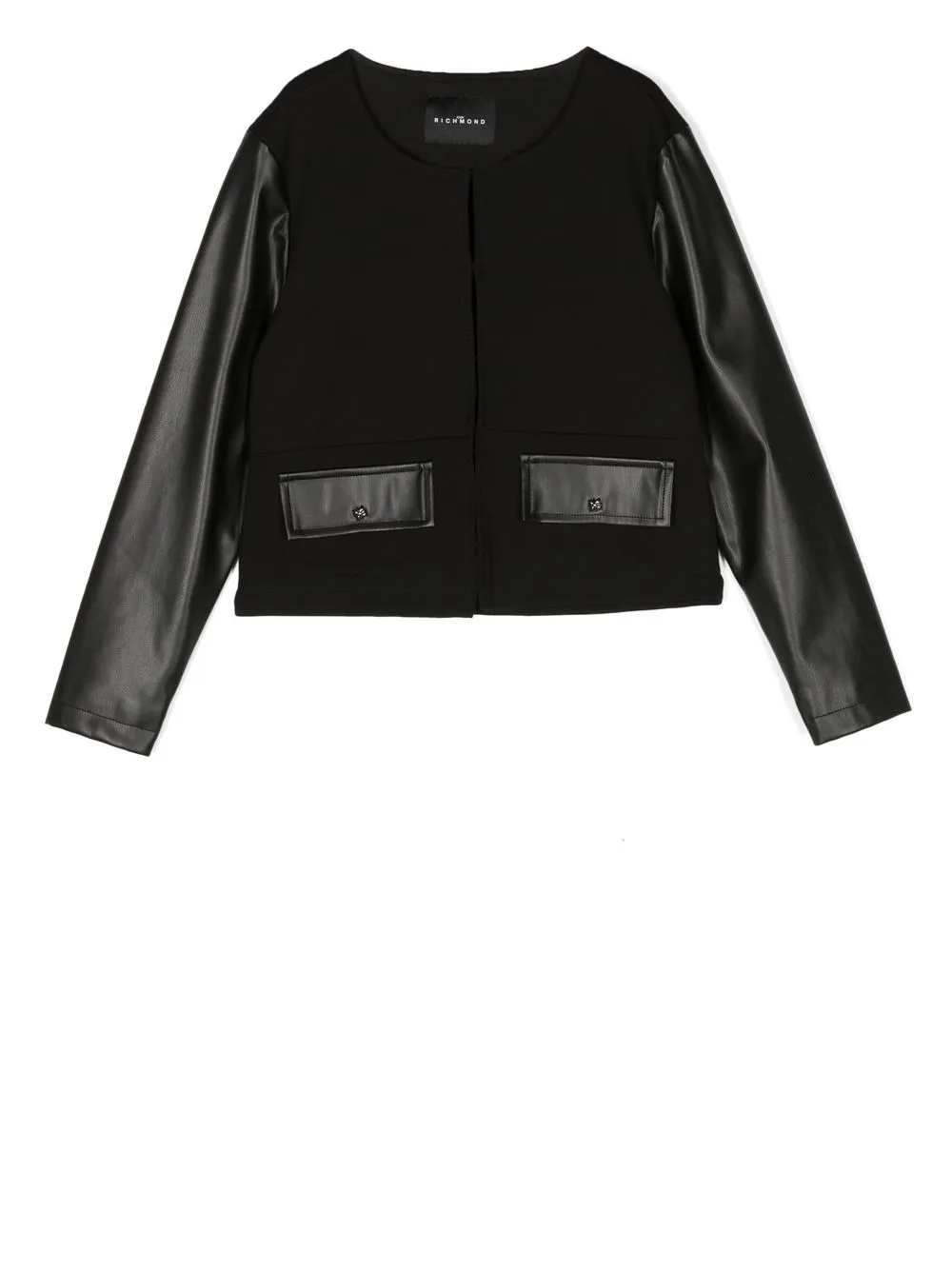 

John Richmond Junior panelled bomber jacket - Black