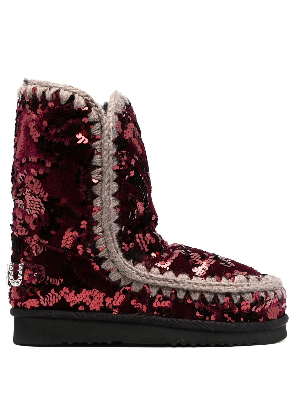 

Mou Eskimo 24 velvet sequin boots - Red