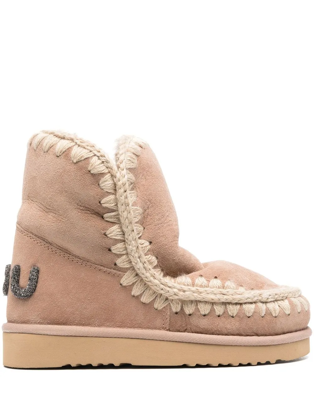 

Mou Eskimo 18 glitter-logo ankle boots - Neutrals