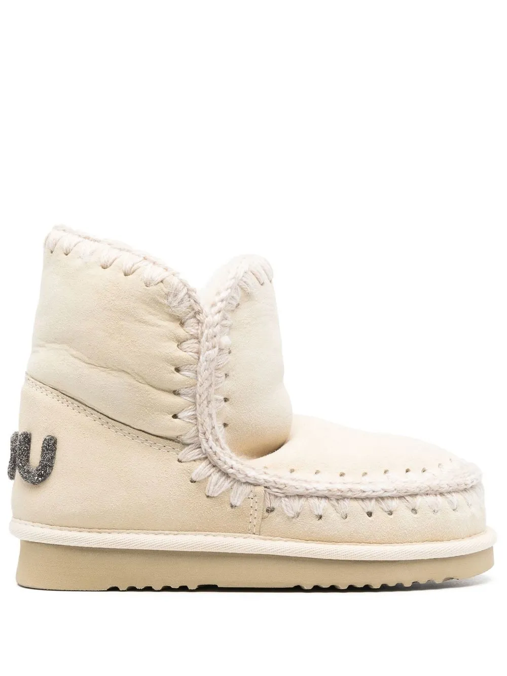 

Mou Eskimo 18 glitter-logo ankle boots - Neutrals