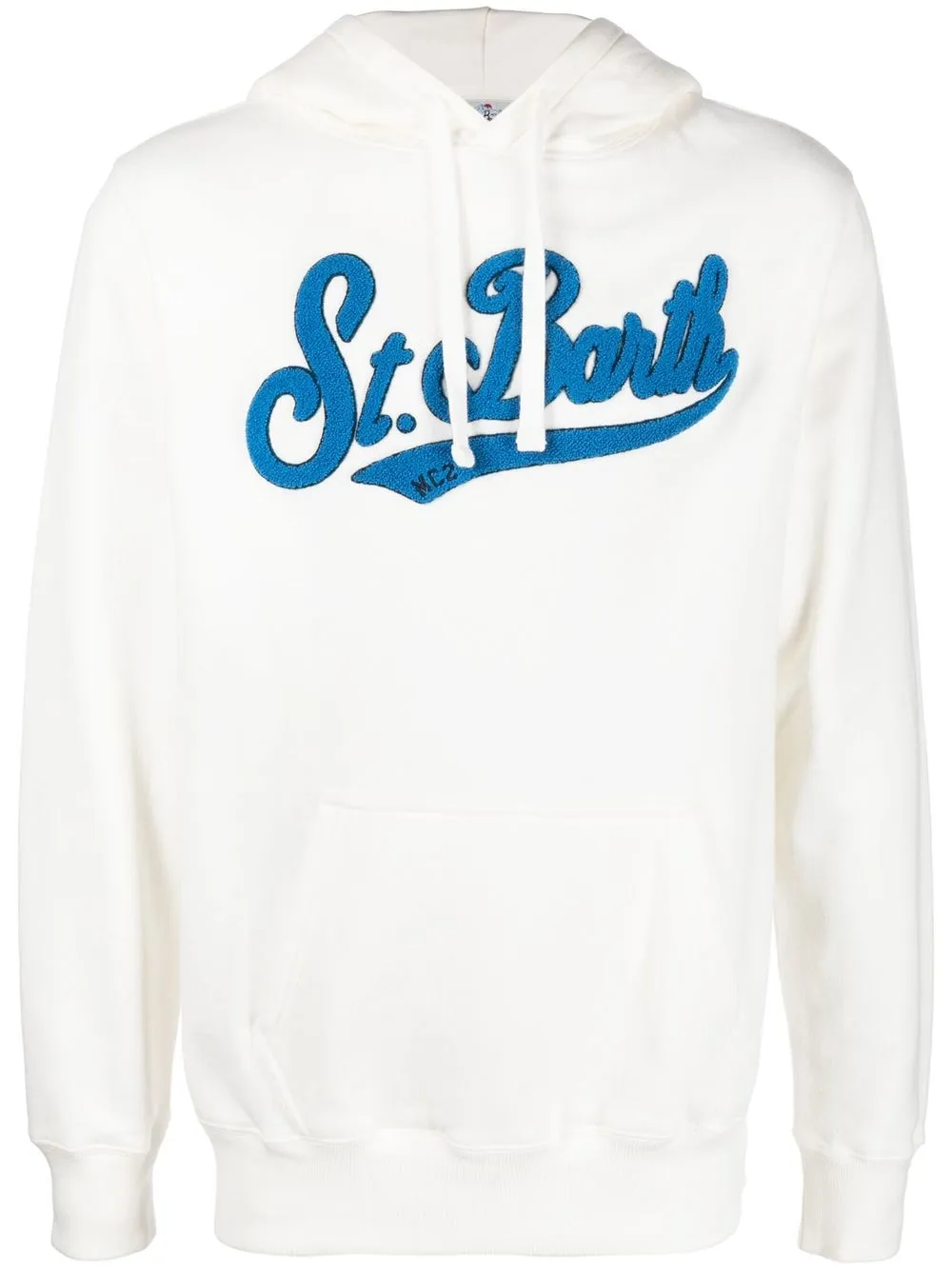 

MC2 Saint Barth cotton logo-print hoodie - White