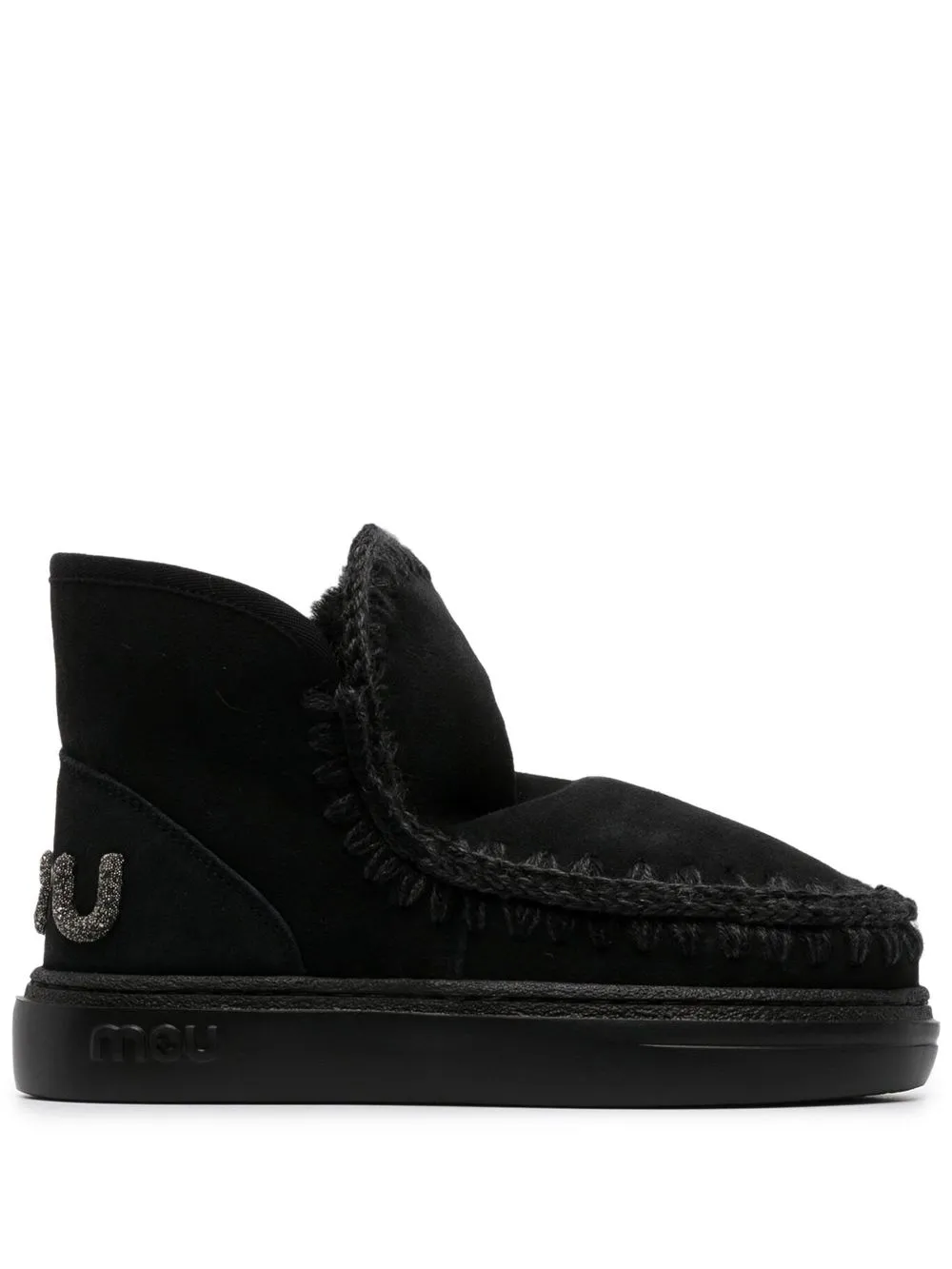 

Mou rope-detail snow boots - Black
