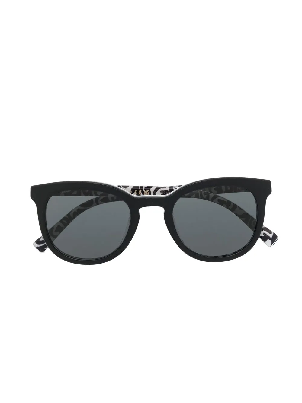 

Dolce & Gabbana Kids leopard-print round-frame sunglasses - Black