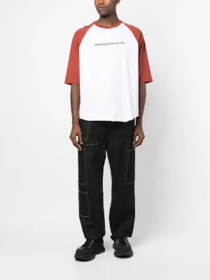 【YOUTHS IN BALACLAVA】SUMMER INTERNSHIP T-SHIRT WOVEN Youths In Balaclava Balaclava T-Shirt in Black | LN-CC