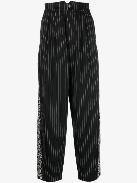 Youths In Balaclava high-rise pinstripe trousers