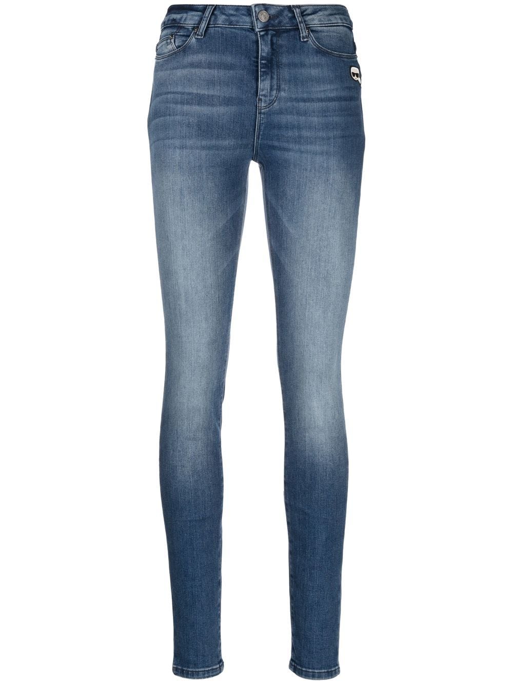 Karl Lagerfeld Ikonik Skinny-cut Jeans In Blue