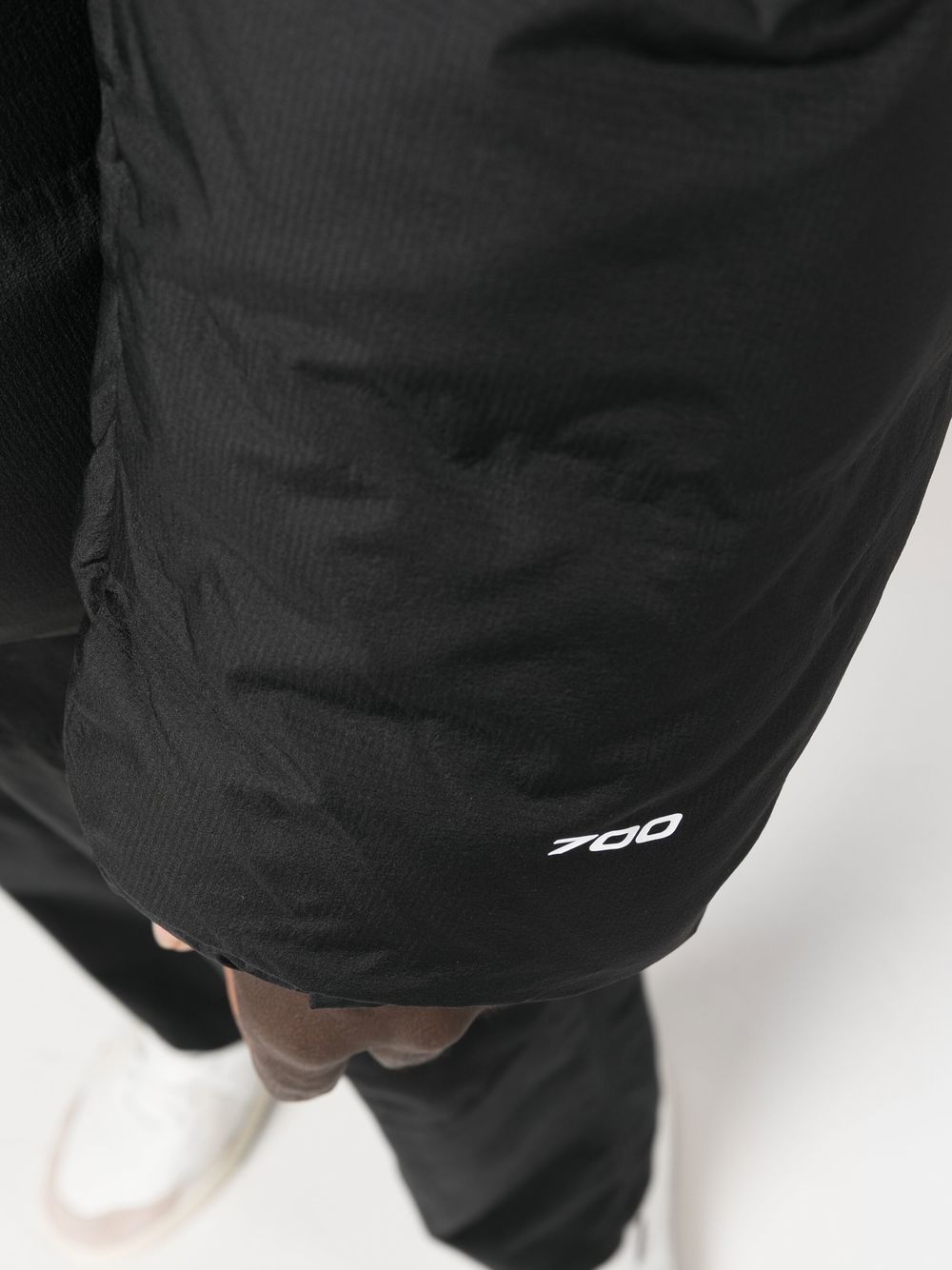 Shop The North Face Logo Print Padded Jacked In Black