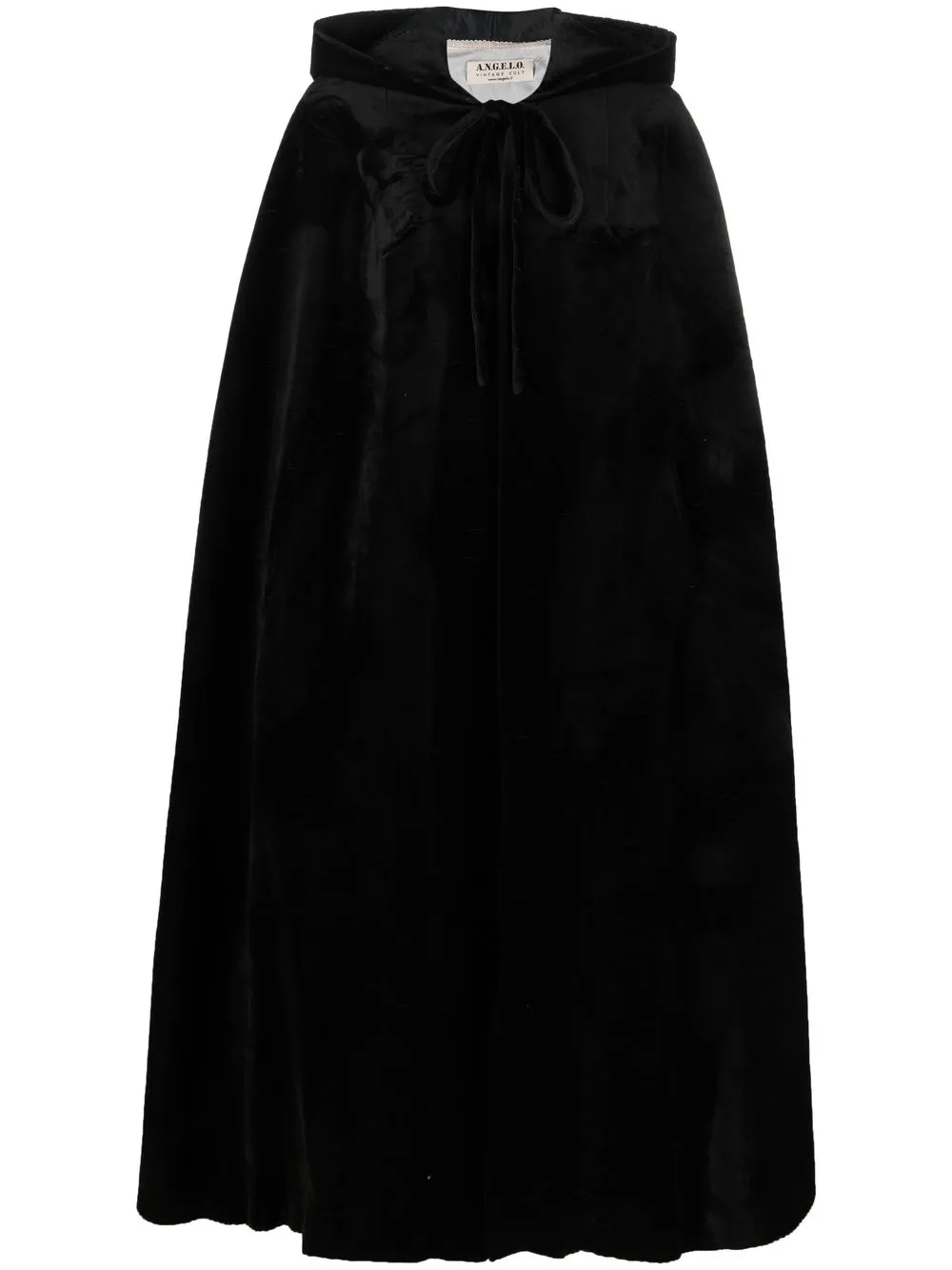 

A.N.G.E.L.O. Vintage Cult 1970s hooded velvet cape - Black