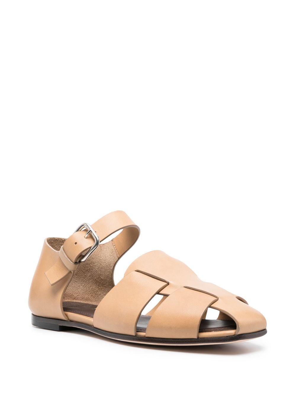Shop Officine Creative Buckled Leather Sandals In Brown