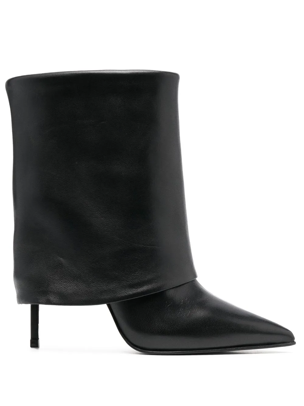 

Le Silla 100mm cuffed leather ankle boots - Black