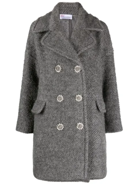 RED Valentino flap-pockets double-breasted coat 