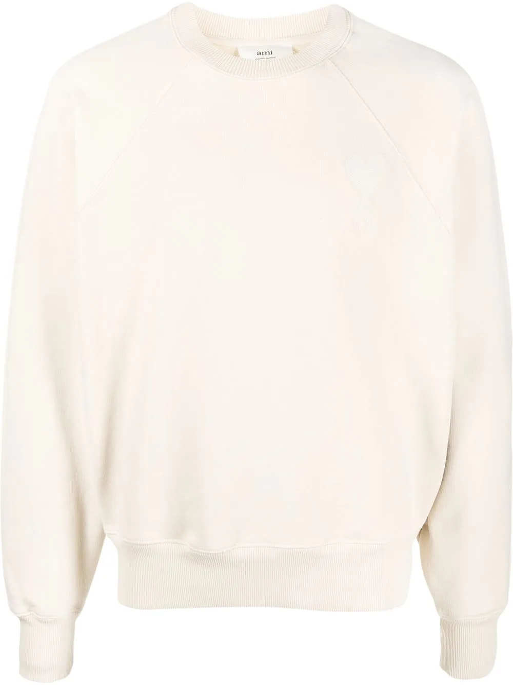 

AMI Paris Ami de Coeur-embroidered sweatshirt - Neutrals