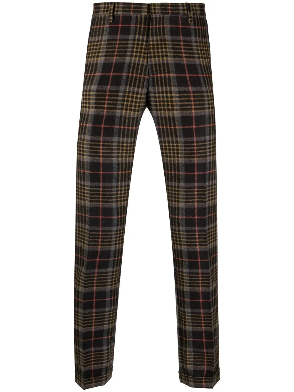 

Paul Smith check-print wool tailored trousers - Brown