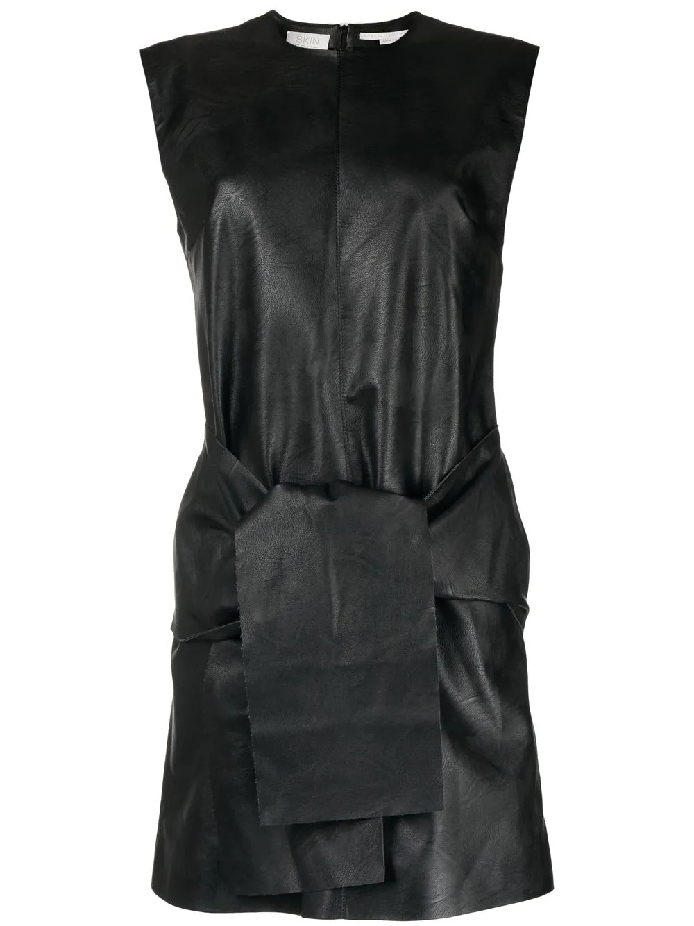 

Stella McCartney faux-leather tie-waist dress - Black