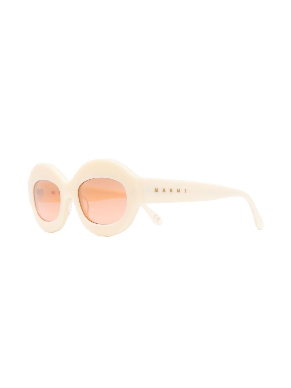 Marni Eyewear 01U zonnebril met ovaal montuur - Beige
