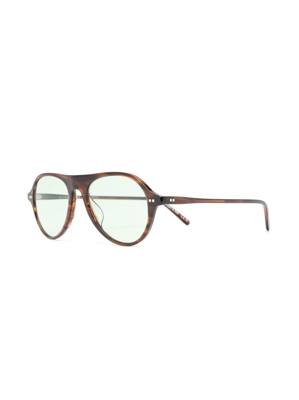 Oliver Peoples Zonnebril met rond montuur - Bruin