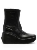 Raf Simons square-toe wedge boots - Black