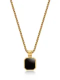 Nialaya Jewelry Square onyx pendant necklace - Gold