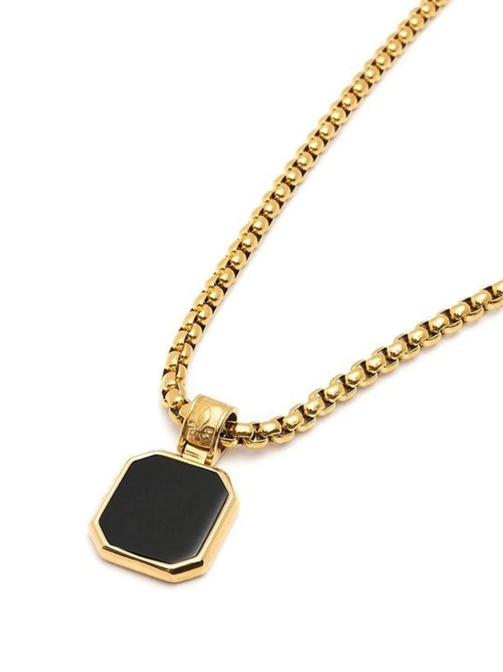 Nialaya Jewelry Square onyx pendant necklace | Image 2