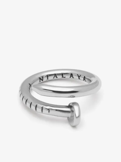 Nialaya Jewelry Dorje engraved nail ring
