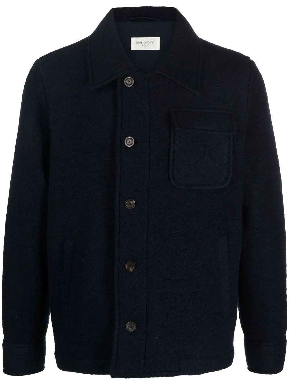 

Tintoria Mattei single-breasted wool shirt jacket - Blue