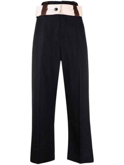 Plan C straight-leg cropped trousers  