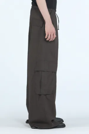 Wide-Leg Cotton Trousers
