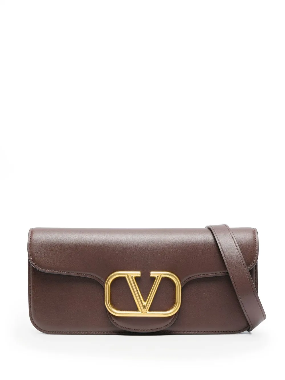 

Valentino Garavani Locò leather shoulder bag - Brown