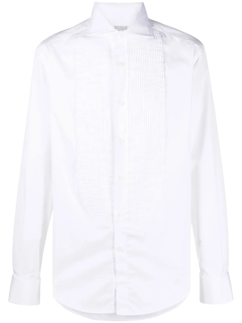 

Brunello Cucinelli pintuck-detail long-sleeve shirt - White