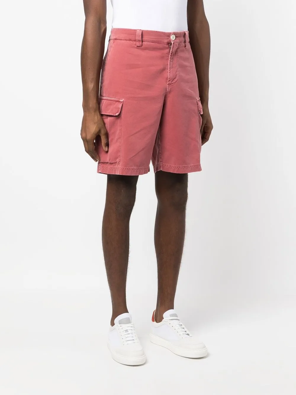 Brunello Cucinelli Halbhohe Bermudas In Red