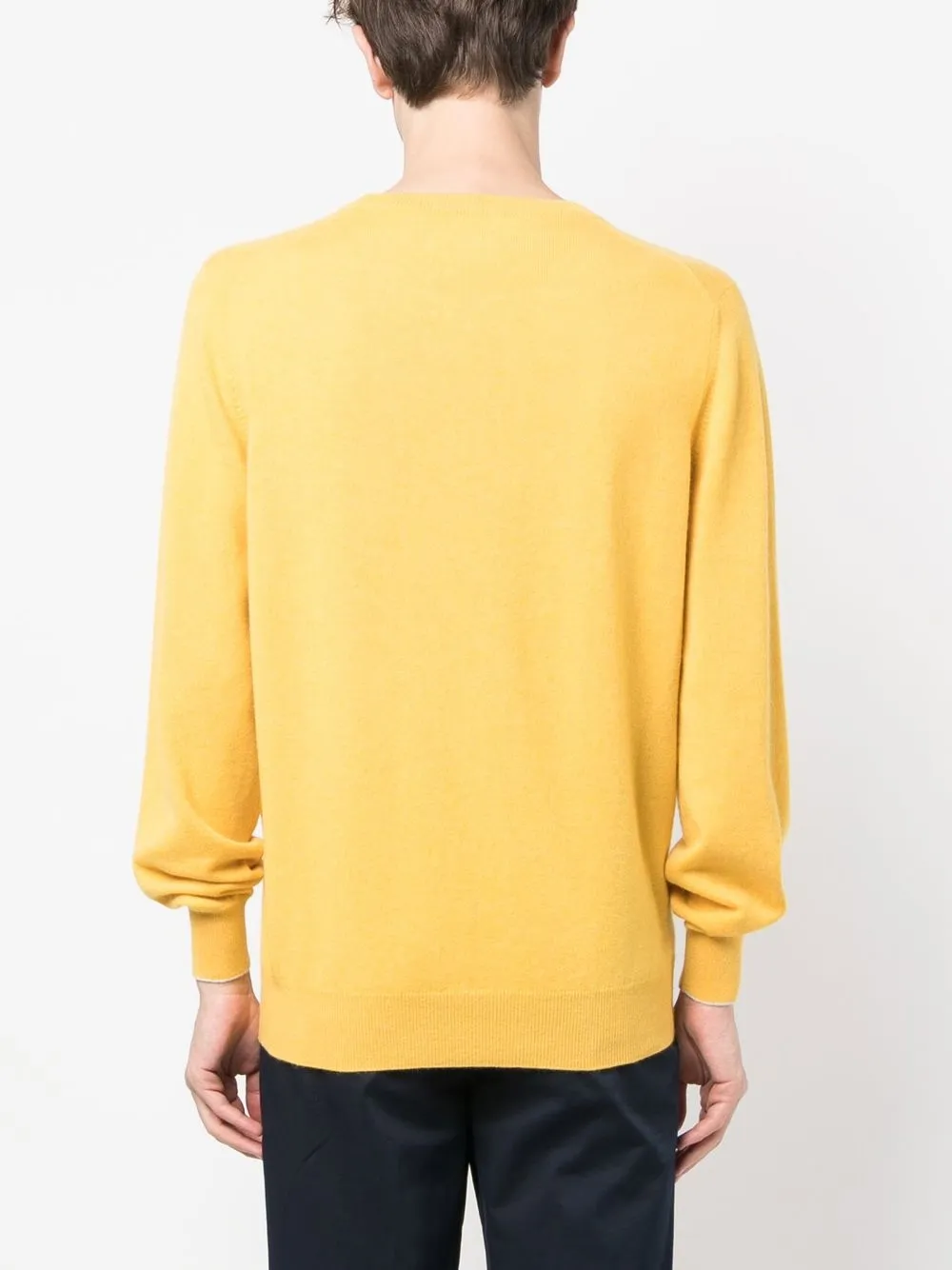 Brunello Cucinelli Crew-neck Cashmere Jumper In Yellow
