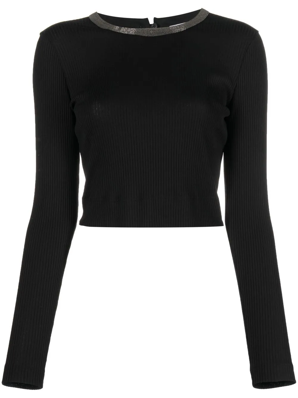 

Brunello Cucinelli bead-detail long-sleeve T-shirt - Black