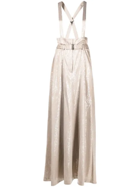 Brunello Cucinelli sequinned high-waisted trousers