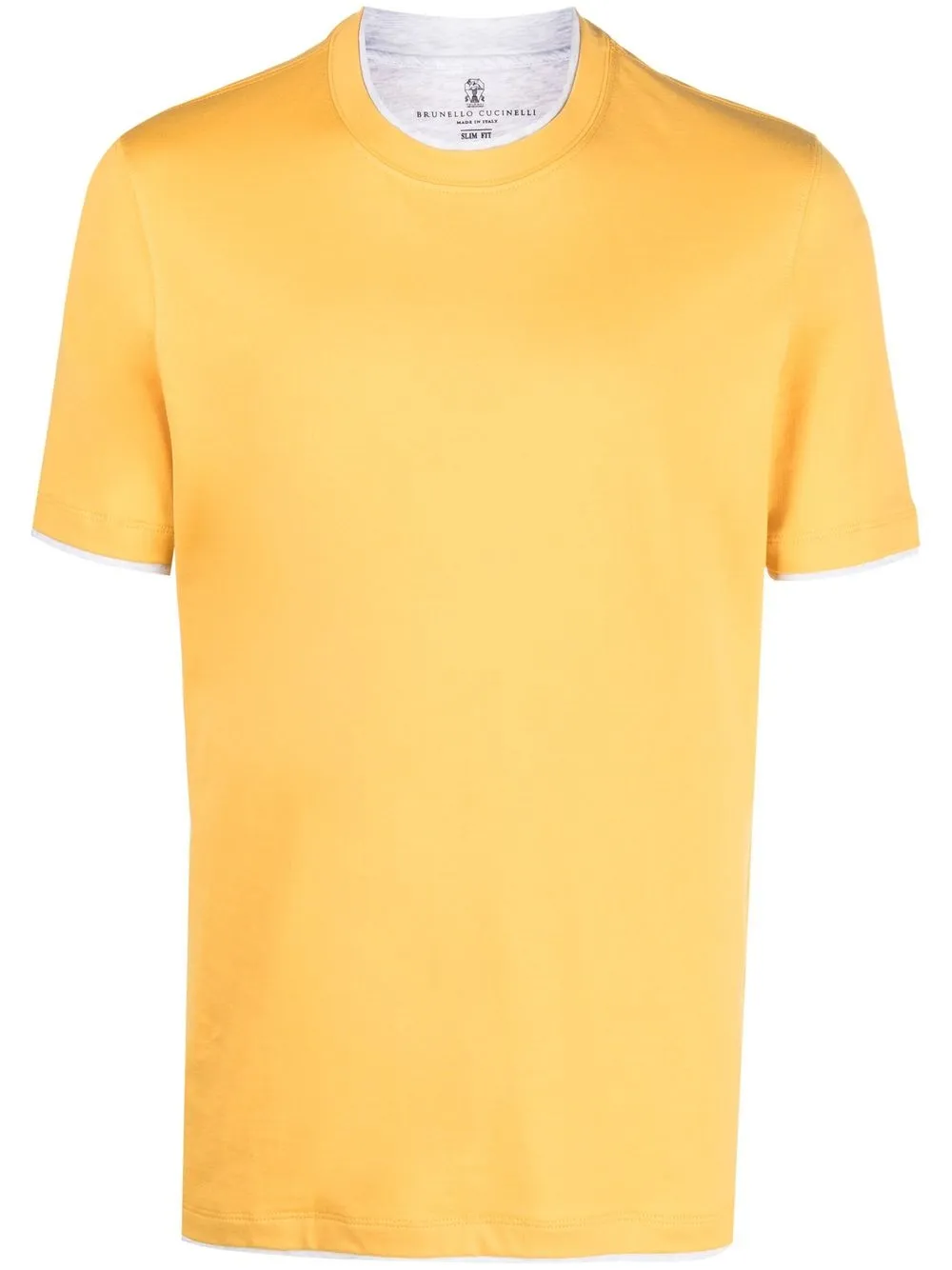 

Brunello Cucinelli layered short-sleeve T-shirt - Yellow