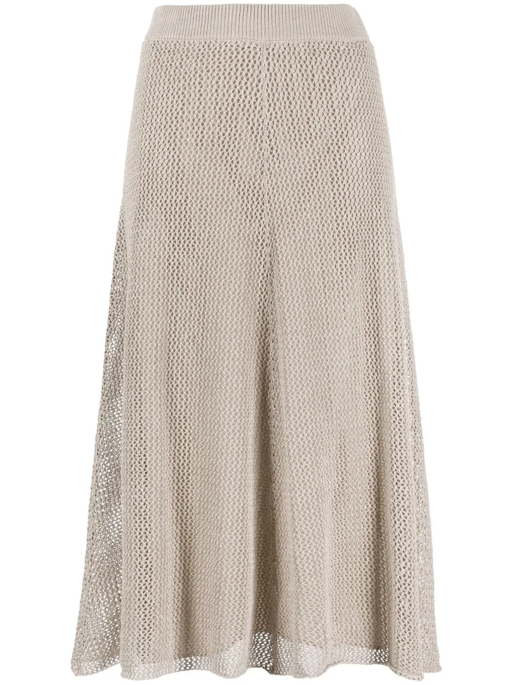 

Brunello Cucinelli pleated knitted midi skirt - Neutrals