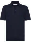 Brunello Cucinelli linen-blend polo shirt - Blue