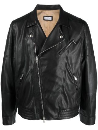 Brunello Cucinelli Leather Biker Jacket - Farfetch