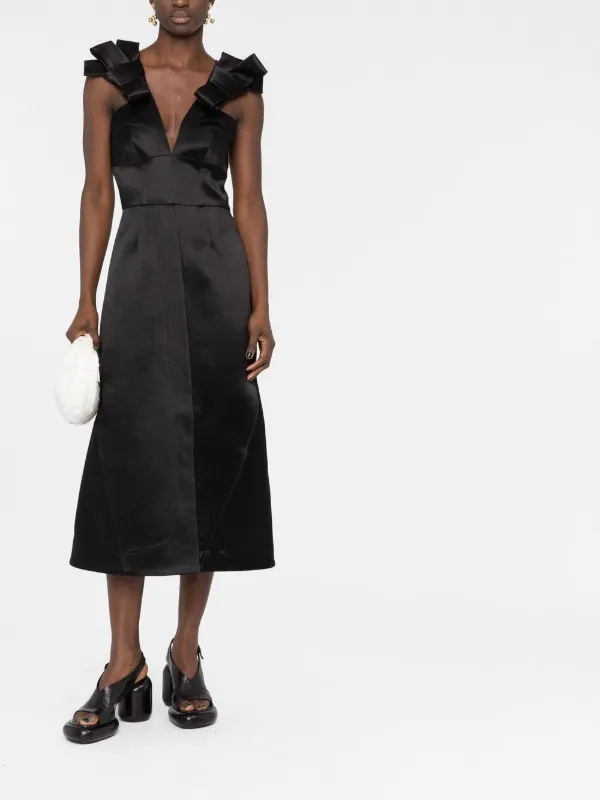 【JIL SANDER】リボンディテール ミニドレス Jil Sander リボンディテール ミニドレス | ブラック | FARFETCH JP