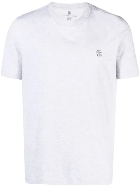 Brunello Cucinelli logo-embroidered short-sleeve T-shirt