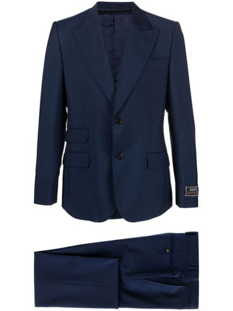 Gucci single-breasted wool-blend suit