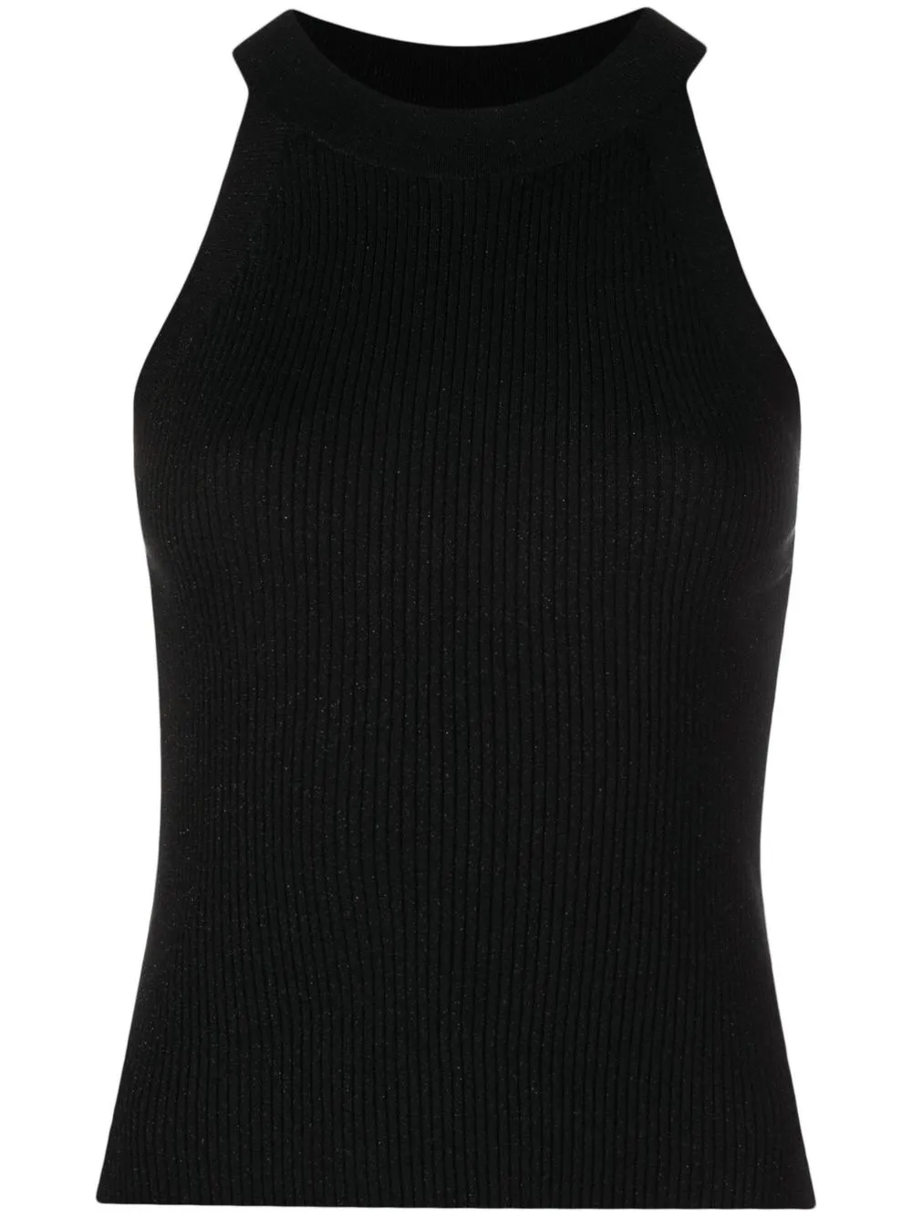 

Brunello Cucinelli chaleco tejido con cuello halter - Negro