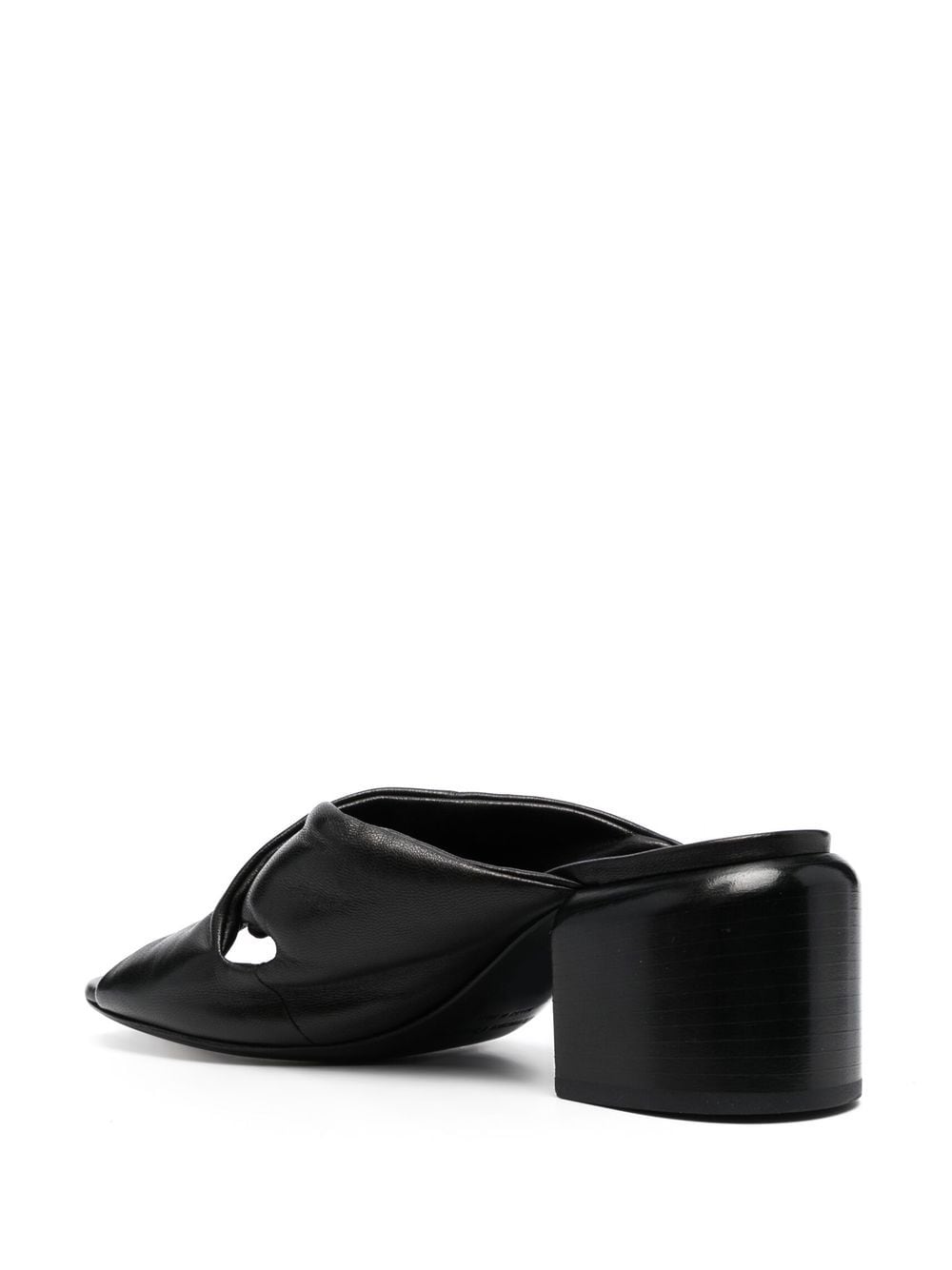 Shop Officine Creative 65mm Open-toe Leather Mules In Black