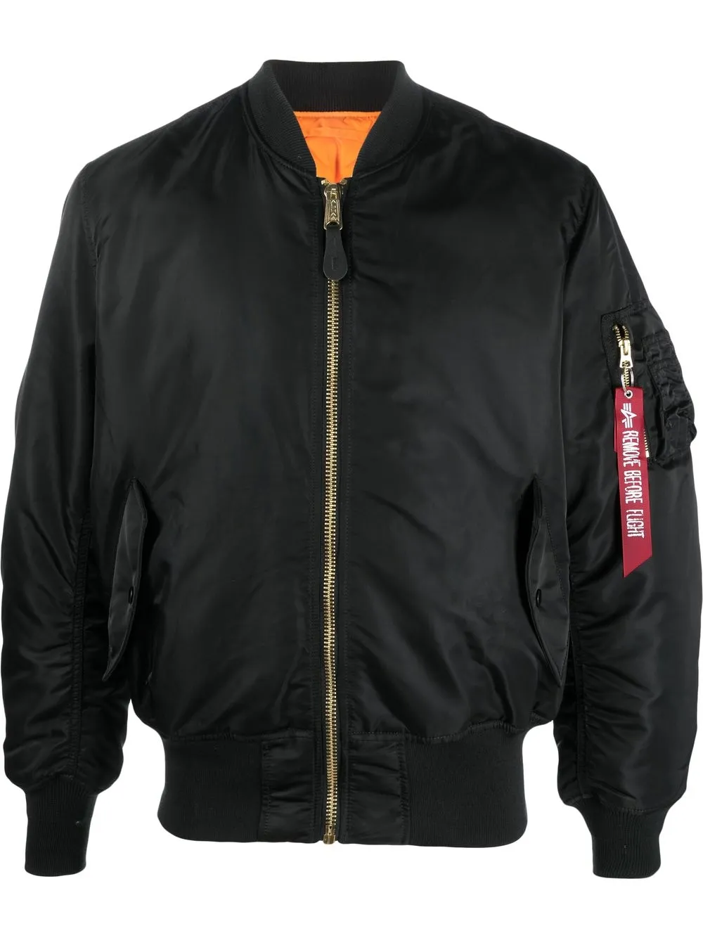 

Alpha Industries zipped bomber-jacket - Black