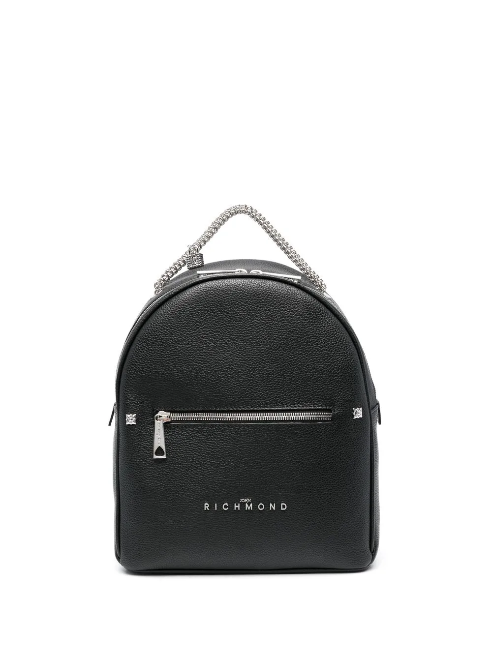 

John Richmond chain-link handle mini backpack - Black