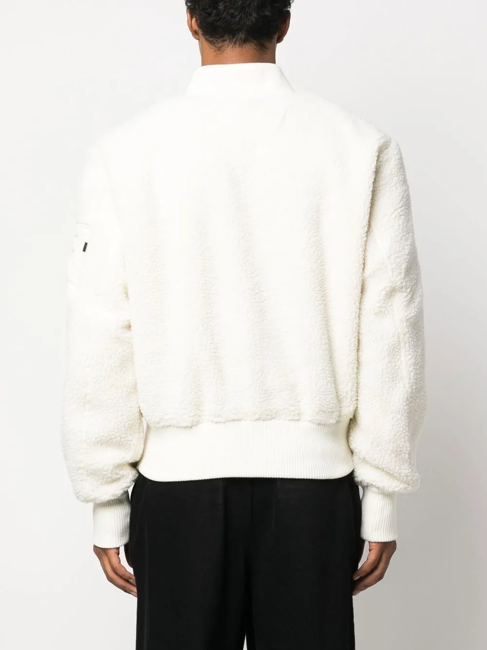 Alpha Industries Faux-shearling Bomber-jacket In Nude