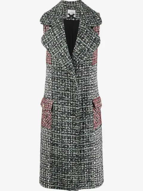 Edward Achour Paris sleeveless tweed coat